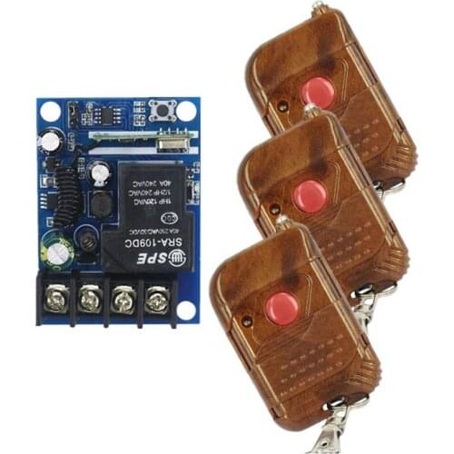 DC 12V 24V 36V 48V 30A 1CH RF Wireless Remote Control Switch System, Classic Peach Transmitters + Receiver,Self-lock
