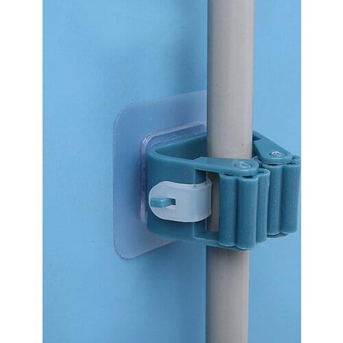 Broom Holder Wall Mounted Mop Holder Household Glue Storage Tools For Bathroom Mop Hook Racks Kitchen Organizer Home Decoration