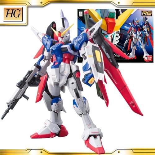 Original BANDAI GUNDAM RG 1/144 SEED DESTINY Gundam ANIME ACTION figures Assemble PVC Model TOY FOR CHILD