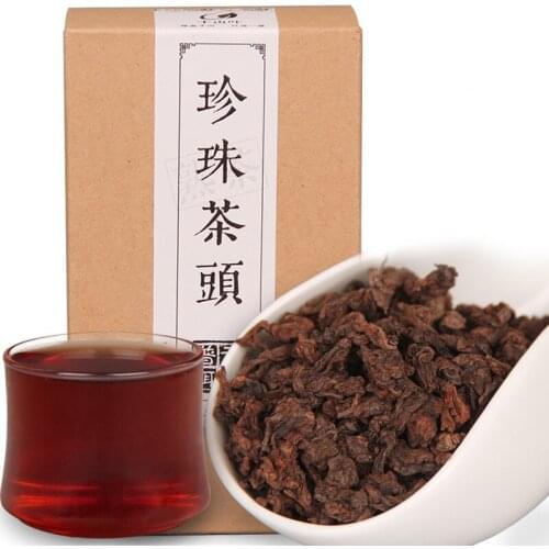 China Yunnan Muzhi Pearl Tea Head Pu'er Tea Cooked Tea Mini Pearl Tea Head 200g Green Food for Health Care