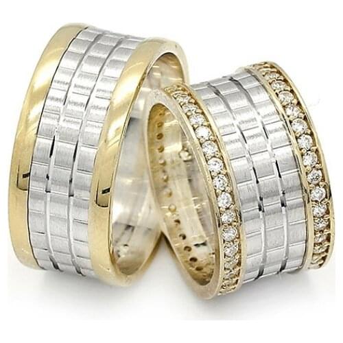 Couple Wedding Ring Sterling Silver 925 Woman And Man Luxury Jewelry Bands Engagement Anniversary Anatolian Civilization Models