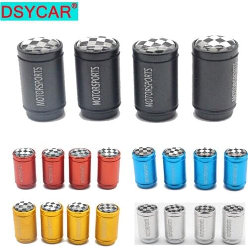 DSYCAR 4pcs/lot Bike Moto Car Tires Wheel Tyre Rim Valve Caps Dust Cover Car Styling for Fiat Audi Ford Bmw Mini VW car Lada