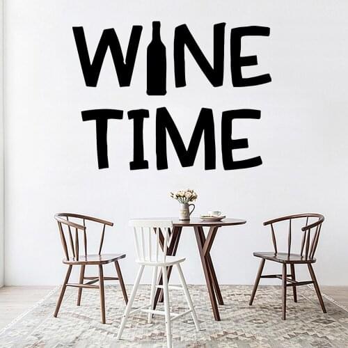 Beauty wine time Wall Sticker Home Decoration Accessories Removable Vinyl Mural Wallpaper Sticker Mural adesivi murali