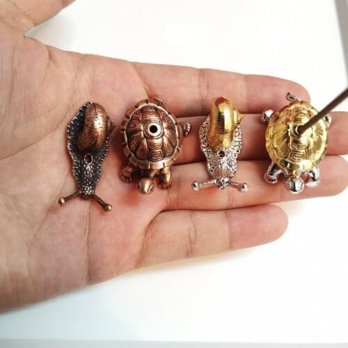 Creative alloy tea ceremony small tea pet pendulum line incense burner incense rack tortoise agaric line incense holder