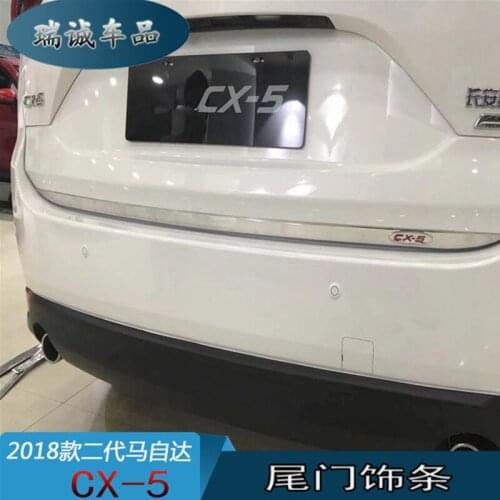 Tailgate Rear Door Bottom Cover Molding Trim Stainless Steel back door trim car Accessories for Mazda CX-5 2017 2018 Car-styling
