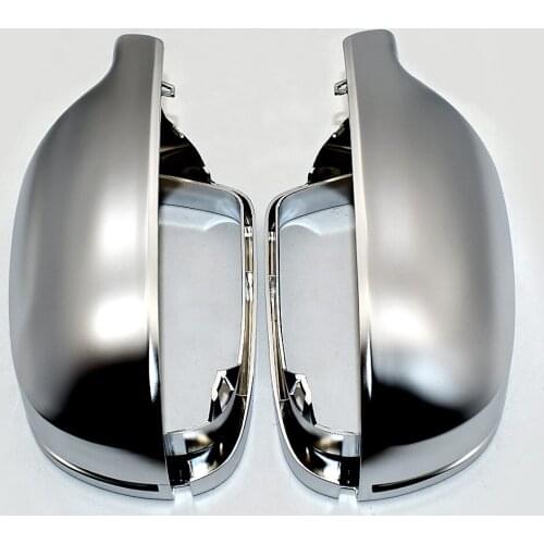 Matt Chrome Car Rearview Silver Side Mirror Covers Cap S Line B8.5 B 8.5 For Audi A3 A4 A5 2011-2016