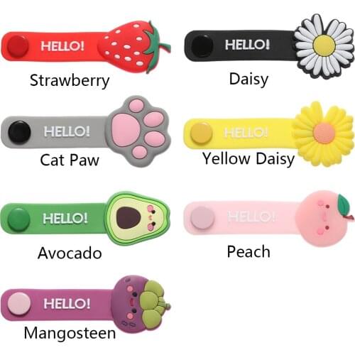 MultifunctionCute Fruit Flower Cable Winder Cable Organizer Cable Protector Bookmark Headset Data Line Storage Cord Protector