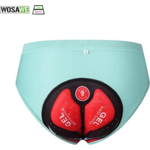 WOSAWE Men Breathable Cycling Underwear Triangle 3D Gel Pad Shockproof Bicycle Underpant MTB Road Bike Shorts