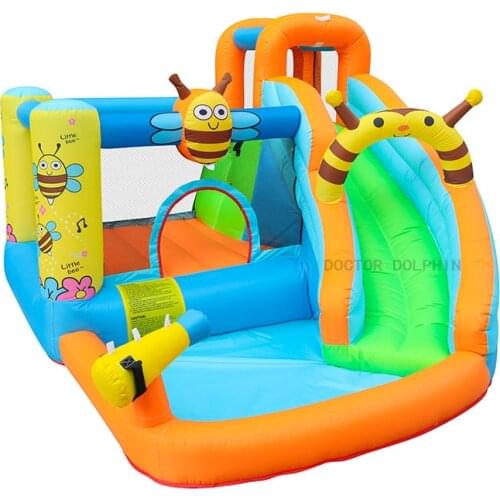 Bee Inflatable Water Slide Pool Bounce House Aquapark Bouncer Jumping Bouncy Castle for Kids With Blower