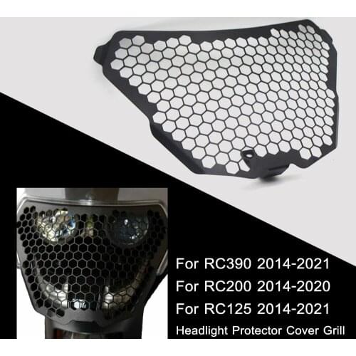 RC 125/390 2021 Motorcycle Headlight Headlamp Grille Guard Cover Protector For RC125 RC200 RC390 RC 125 RC 200 RC 390 2014-2020