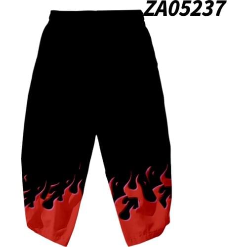 2021 New 3D Print flame pants Sweatpants Women/Men Fitness Joggers Spring High Street Anime Trousers Fashion Sweatpant