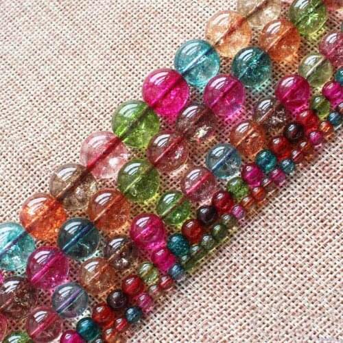Wholesale Multi-Color Quartz 4-14mm Round Loose Beads 15"/38cm ,For Jewelry making, can mixed wholesale