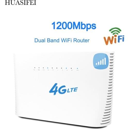 Unlock 1200Mbps Wifi router 4G LTE cpe mobile router, support LAN port SIM card slot portable wireless router 4G USB modem wifi