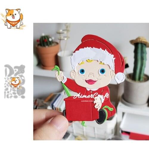 Christmas Kid Metal Cutting Dies Mold Knife Scrapbooking Stencil DIY Embossing Craft Die Cuts Card Making New Dies For 2020