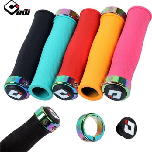 Odi Grips Soft Silicone Bicycle Handlebar Grips 22.2mm Anti-slip Mountain Bike Handle with Lock Ring for MTB BMX Folding Bike