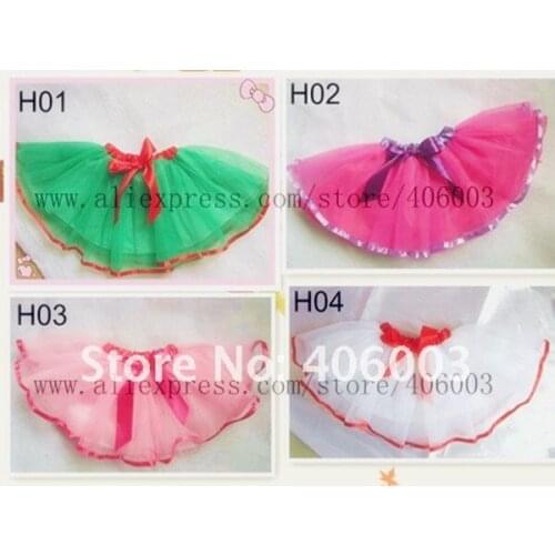 Saia summer models child tulle bow tutu skirt baby girls' skirts