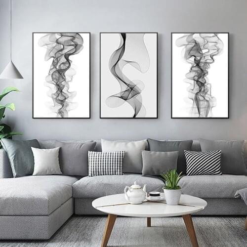 Self-adhesive Wall Stickers Abstract Wavy Lines Pictures Painting Wall Art Posters Print Wallpapers Room Decoration Home Decor