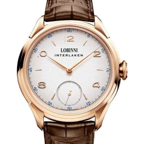 Switzerland Luxury Brand LOBINNI Watch Men Japan Mechanical Hand Wind Movement Mens Watches Sapphire Waterpoof Clock L16010-3