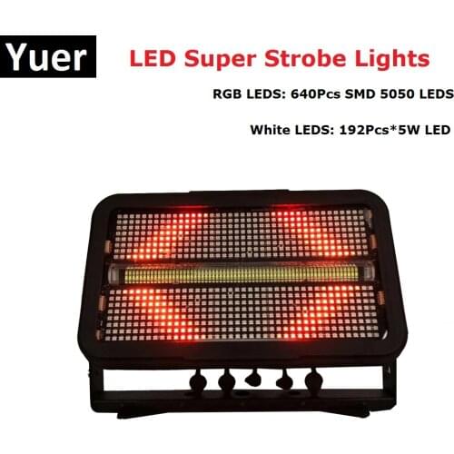 LED Dj Lights 1400W Powerful RGB DMX Strobe Lights Stage Flashlight LED Disco Lights DMX 512 Control Stroboscope For Party Light