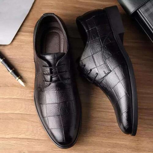 Men Leather Shoes High Quality 38-48 Large Size Formal Business Shoes Men Fashion Office Casual Wedding Shoes 2021 Spring New
