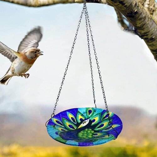 Outdoor Bird Feeder Bird Bath Hanging Bird Feeder Bowl Garden Decoration Pet Bird Drinker Feeder For Pigeon Bird