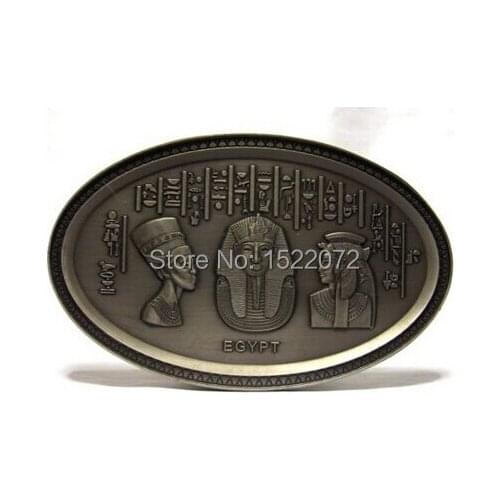 High quality and low price Egyptian Pharoh Bust metal Plate Plaque Ancient Egypt oval Egypt medallion cheap custom antique coins