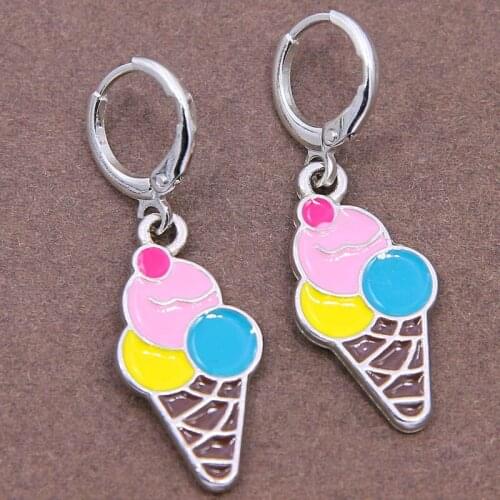 Summer day Earring For Women Resin Drop Custom Made Handmade Cute Girls Gift Ice cream dessert Food Donuts