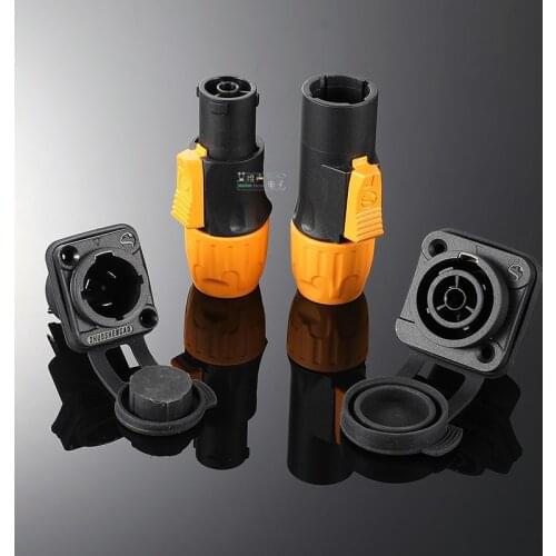 1Pcs IP65 power male and female outdoor powerCON chassis panel base display waterproof plug socket HIFI accessories