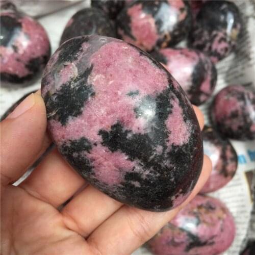1PCS rare natural stones and minerals plum blossom tourmaline tumble stone Palm healing crystals play stone for home decoration