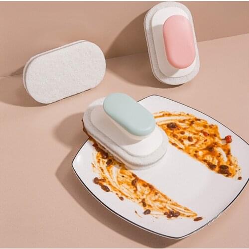1pcs Handheld cleaning brush dishwashing sponge decontamination Eraser Bowl Pot Easy dishwashing tool Kitchen Clean Accessories