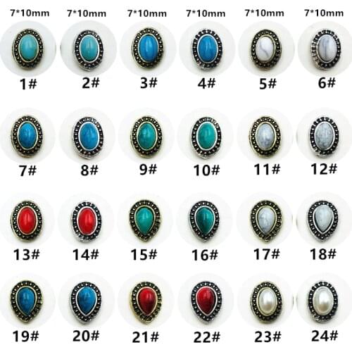 10pcs/lot Japan Korea 3D Alloy Nail Art Decorations Metal Retro Oval Nail Accessories DIY Charm Styling Tools Nail Parts