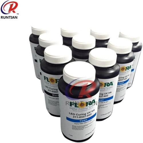 1000ml Nazdar UV LED ink Black Yellow Magenta Cyan Light Cyan Light Magenta Color for printer