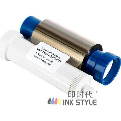2pcs/Lot Magicard MA100 YMCKO Full Panel Color Ribbon 100prints for Enduro Duo Rio Pro ID Card Printer