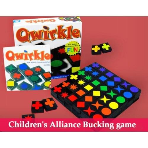2021 Educational Educational Toys Qwirkle Wooden Chess Parent-child Interactive Game Toys Children And Adult Toys Bucking Game