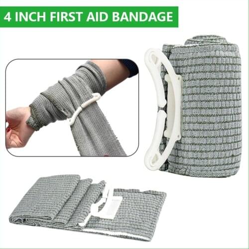 4 Inch Emergency Kit Bandage Vacuum Sterile Compression for Battle Dressing First Aid IFAK Trauma Military Survive Camping Tools
