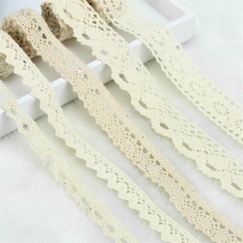 5yards/bag Punk DIY Craft Supplies lace cotton line clothing curtain cotton edge Beige home textile accessories FZ69