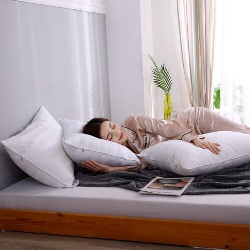 White Pillow Filling Neck Protector Pillow Core for Sleeping Bed Pillow 100% Cotton Cover Cushion Core Inner Home Textiles