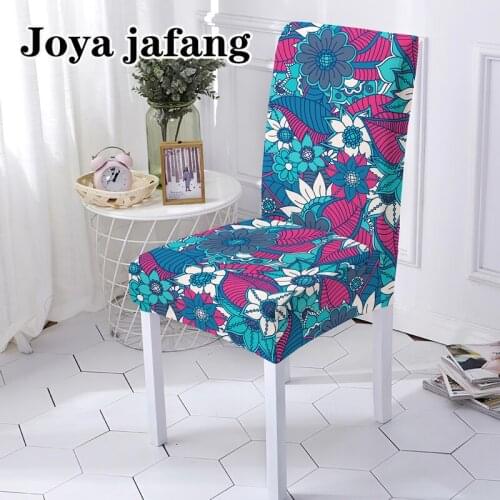 Spandex Chair Cover Stretch Home Dining Elastic Floral Print Multifunctional Universal Size Seat Covers For Kitchen Party Decor