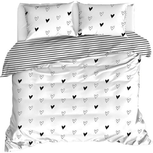 Double Duvet Cover Set Eveline White 100% Natural Cotton -Enlora Home