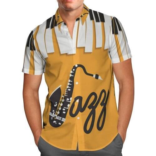 Jazz Breathabl 3D Beach Hawaii Summer 2021 Shirt Short Sleeve Shirt Streetwear Oversized 5XL Chemise Hombre Blusa Masculina