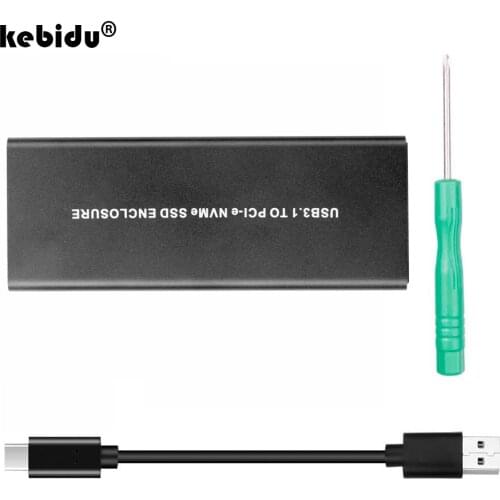 Kebidu USB 3.1 to M.2 NVME PCIe SSD Enclosure Adapter Storage NVME M-Key to Type C Adapter Case For NVME SSD Hard Disk Case