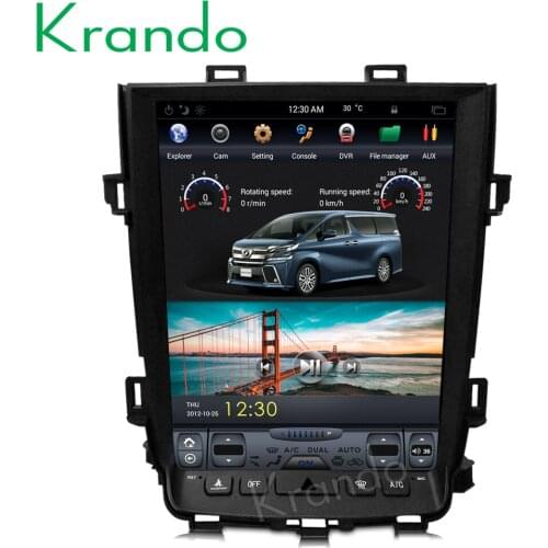 Krando Android 9.0 4G 32G 12.1" Tesla Vertical car multimedia player GPS for Toyota Alphard 20 SERIES 2007-2014 radio audio