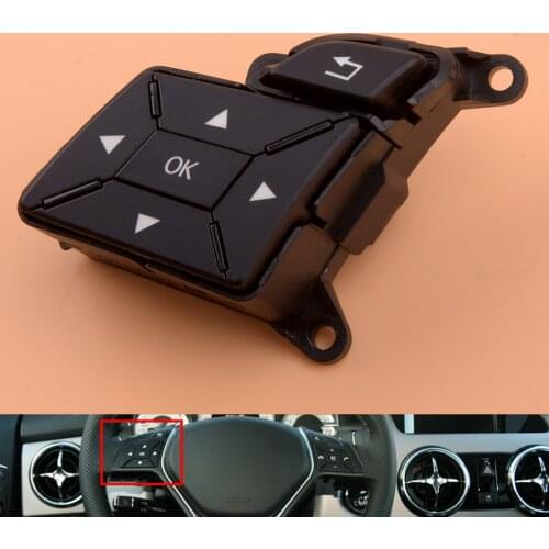 A2185400162 Car Left Steering Wheel Control Menu Switch Button 6 Pin Fit for Mercedes C E GLK Class W204 X204 W212 2014
