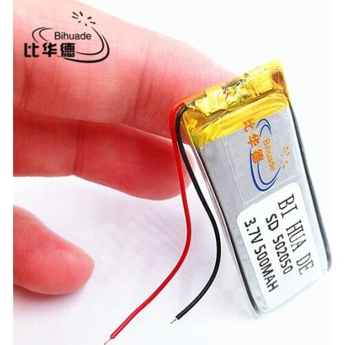 Li-Po 3.7V 500mAh 502050 Lithium Polymer Li-Po li ion Rechargeable Battery cells For Mp3 MP4 MP5 GPS