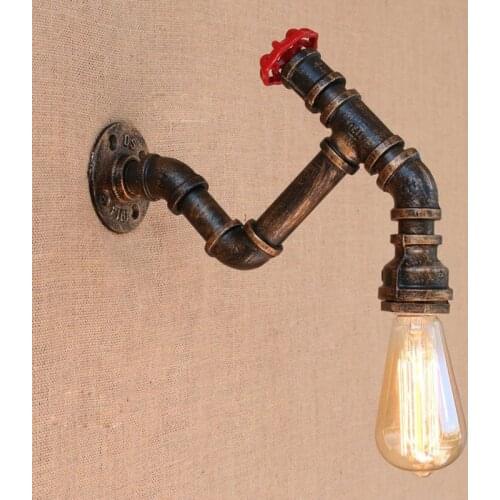 E27 Nostalgia Water Pipe Wall Sconces Home Decorative Wall Lamp Retro Wall Light For Bar Coffee Shop Restaurant Lighting WL249