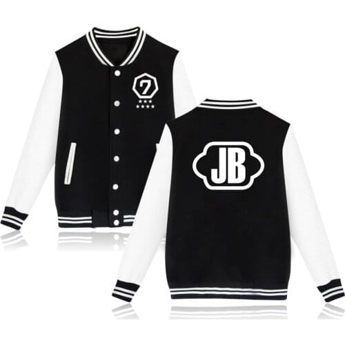 New arrival spring autumn GOT7 Men Women Baseball Jacket Sweatshirt masculine jacket fashion boy girl Jackets long sleeve Coat