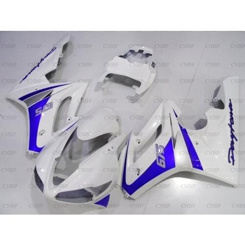 For Triumph 675 2009 - 2012 Body Kits Daytona 2010 Abs Fairing for Triumph 675 09 10 Blue White Fairings