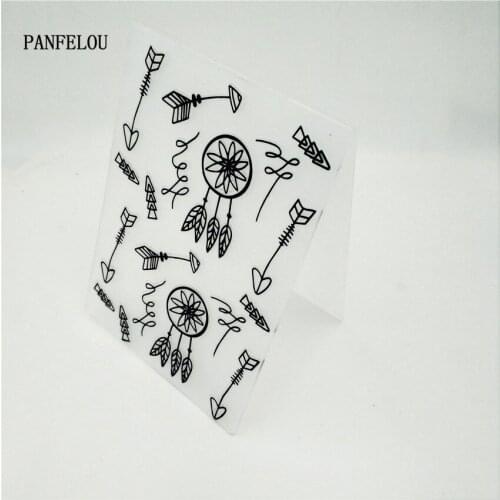 PANFELOU Arrow for dream catcher Embossing folders Plastic For Scrapbooking DIY Template Fondant Cake Photo Album Card Making