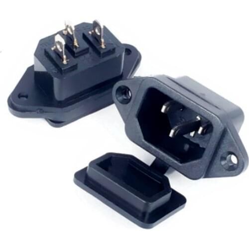 Waterproof Black 10A 250V IEC320 C13 C14 electric bicycle car wired Receptacle Connector battery Charging AC power outlet Socket