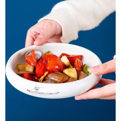 Japanese ceramic small dishes, kimchi dishes, round snack dishes, household vinegar dishes, seasoning dishes, sauce dishes, cold